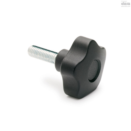 ELESA Zinc-plated steel threaded stud, with cap, VCT.32 p-1/4-20x1Ã‚Â½-C2 VCT-p (inch sizes)